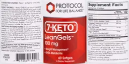 Label for 7-KETO LeanGels 100 mg