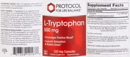 Label for L-Tryptophan 500 mg