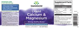 Label for Liquid Calcium & Magnesium