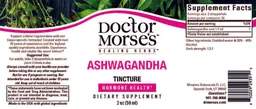 Label for Ashwagandha Tincture