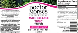 Label for Male Balance Tonic Tincture