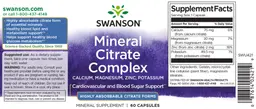 Label for Mineral Citrate Complex