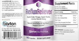 Label for Reflux Reliver