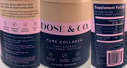Label for Pure Collagen Unflavored