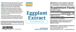Label for Eggplant Extract 500 mg