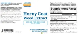 Label for Horny Goat Weed Extract 300 mg