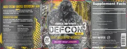 Label for DEFCON3 Mid-Stim Ballistic Berry Lemonade