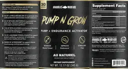 Label for Pump N Grow Au Naturel