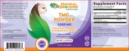 Label for TMG Powder 3,000 mg