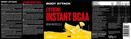 Label for Extreme Instant BCAA Lemon Flavour