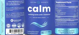 Label for Calm Natural Berry Flavor