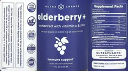 Label for Elderberry + 5000 mg