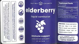 Label for Elderberry Liquid Sambucus