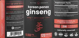 Label for Korean Panax Ginseng