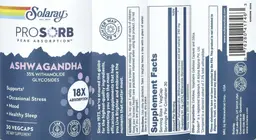 Label for Ashwagandha