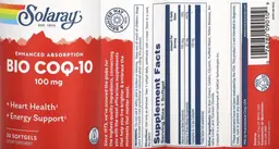 Label for Bio CoQ-10 100 mg Enhanced Absorption