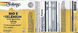 Label for Bio E 268 mg + Selenium