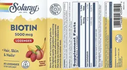Label for Biotin 5000 mcg Lozenges