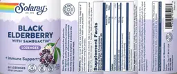 Label for Black Elderberry with SambuActin Natural Elderberry Flavor