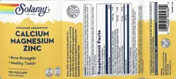 Label for Calcium Magnesium Zinc