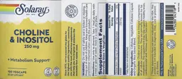 Label for Choline & Inositol 250 mg