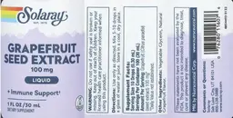 Label for Grapefruit Seed Extract 100 mg