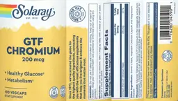 Label for GTF Chromium 200 mcg