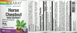 Label for Horse Chestnut Seed Extract 400 mg