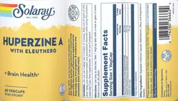 Label for Huperzine A with Eleuthero