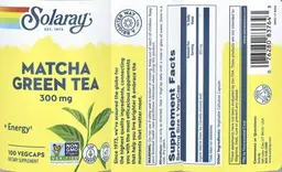 Label for Matcha Green Tea 300 mg