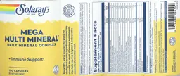 Label for Mega Multi Mineral