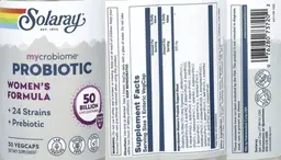 Label for Mycrobiome Probiotic Women's Formula