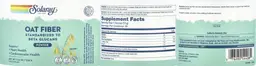 Label for Oat Fiber Powder Unflavored