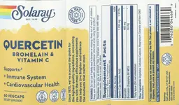Label for Quercetin Bromelain & Vitamin C