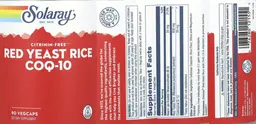Label for Red Yeast Rice CoQ-10