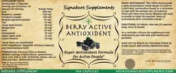 Label for Berry Active Antioxident
