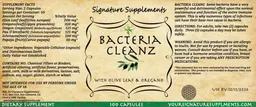 Label for Bactrtia Cleanz