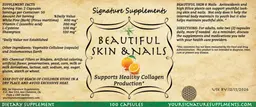 Label for Beautiful Skin & Nails