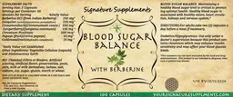 Label for Blood Sugar Balance