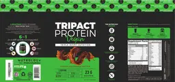 Label for Tripact Protein Vegan Chocolate Peanut Butter