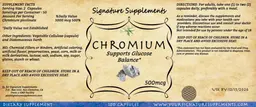Label for Chromium 500 mcg