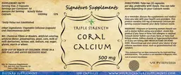 Label for Coral Calcium 500 mg