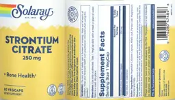 Label for Strontium Citrate 250 mg