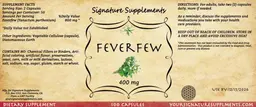 Label for Feverfew 400 mg