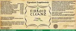 Label for Fibroid Cleanz