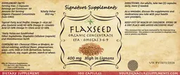 Label for Flaxseed 400 mg