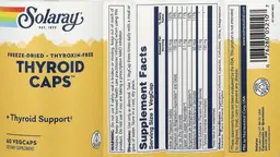 Label for Thyroid Caps