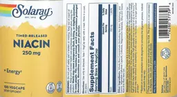 Label for Niacin 250 mg Timed-Released