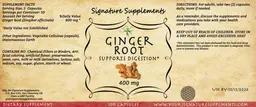 Label for Ginger Root 400 mg