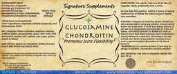 Label for Glucosamine Chondroitin